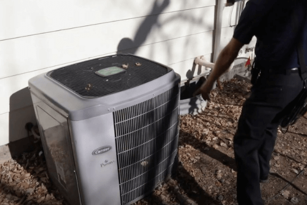 Outside heating and cooling unit inspection Huntsville Alabama